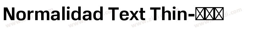 Normalidad Text Thin字体转换